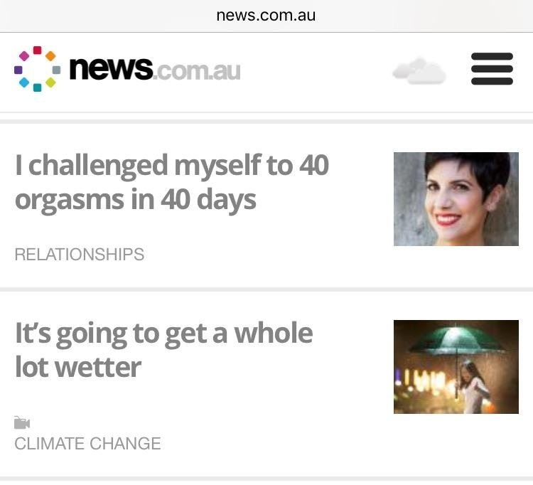 I see your witty article placement news.com.au...