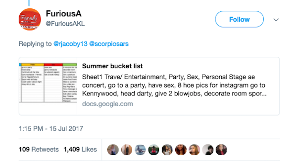 Girl’s Summer Bucket List Found In Dressing Room