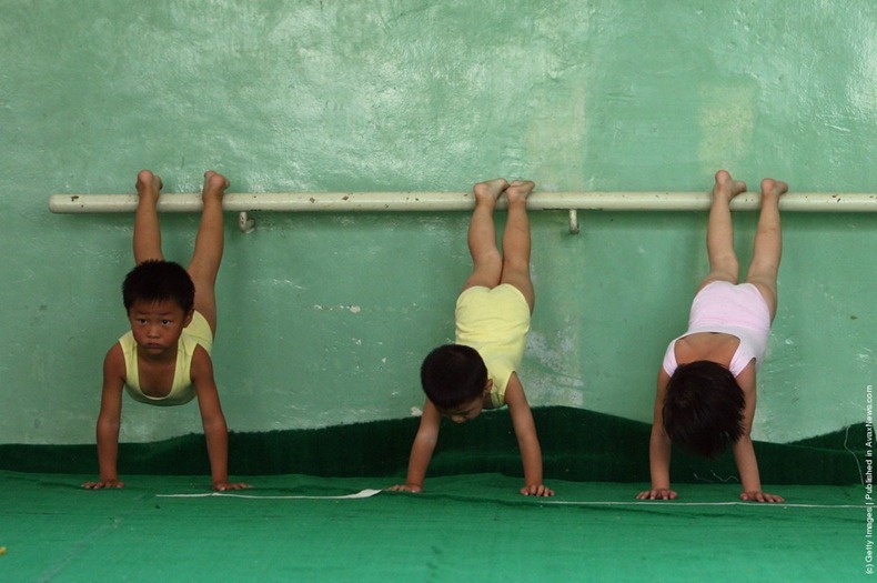 Asian Kids Training For The Olympics