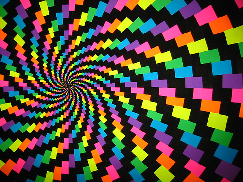 Trippy Picture - Psychedelic 8-bit swirl that is a bit off center.