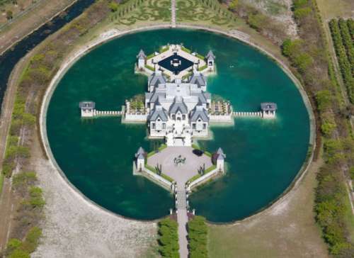 Mansion Surrounded By Moat