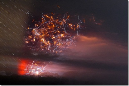 Un-photo-shopped image of the recent volcano and it's tremendous beauty