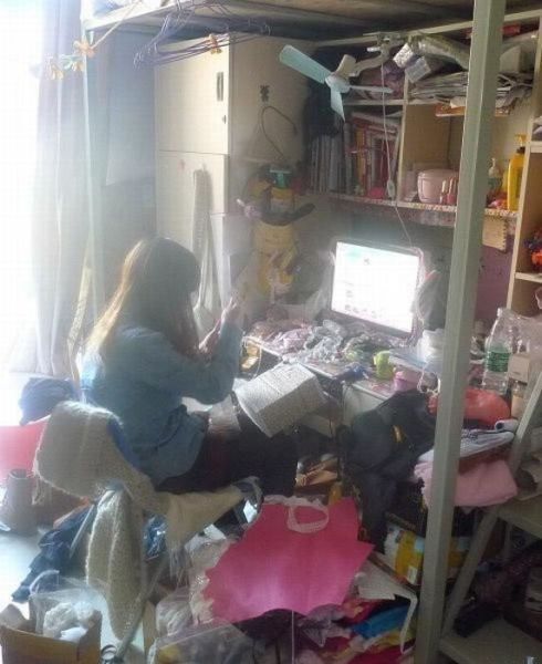 Take a good look at this.  Could you possibly fit one more piece of worthless crap into a room like this...she's got everything she ever might not need!
