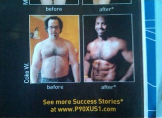 The muscle milk turned a fat white guy black and ripped!