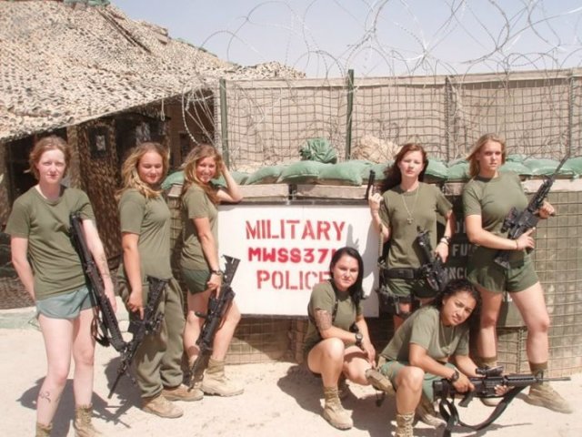 This is real...Not staged.  Hot chicks from the military police...Hot Hot