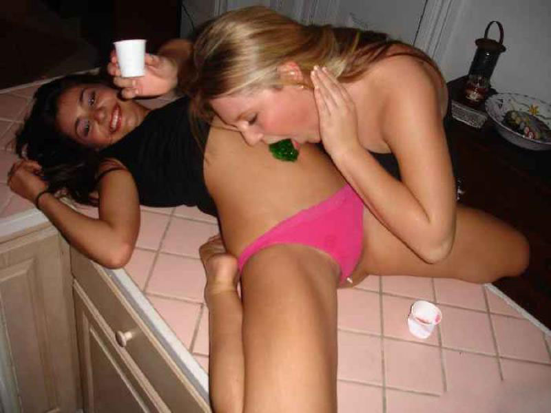 Drunk chicks acting naughty