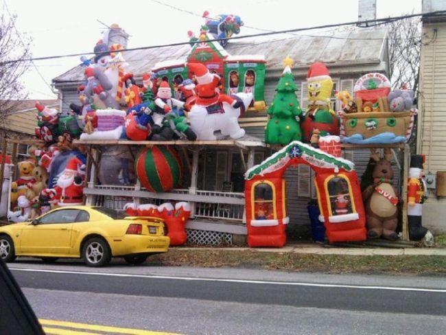 Overboard on the inflatable decorations!