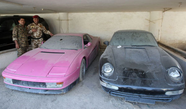 Wrecked Luxury Cars Of Hussein's Son