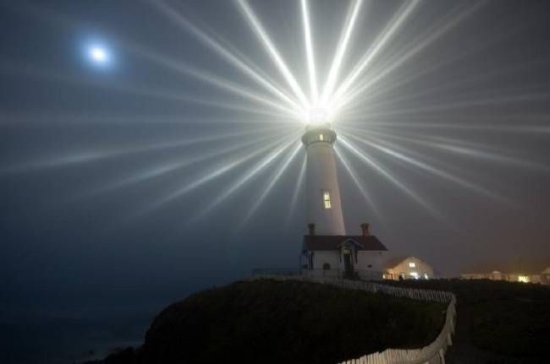 random pic lighthouse shining bright