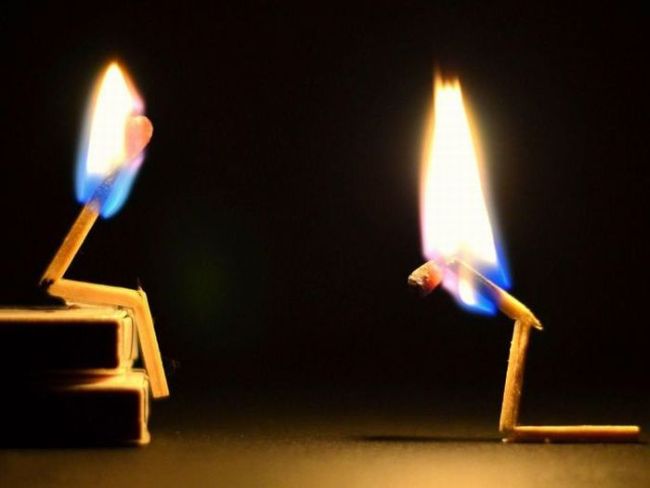 creative photos with matches