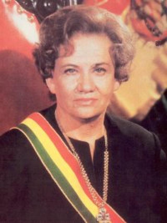 Lidia Gueiler Tejada (August 28, 1921 – May 9, 2011) was the first female President of Bolivia, serving in an interim capacity from 1979 to 1980. She was Bolivia's first (and thus far, only) female Head of State, and the second in Latin American history (the first was Isabel Peron in Argentina between 1974–1976).