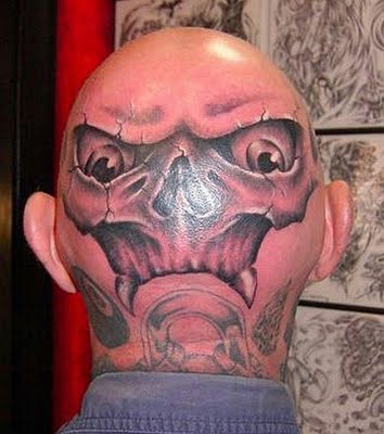 Cool Bald Head Tattoos