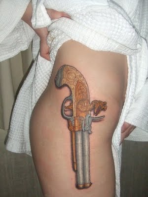 Girls with Gun Tattoos