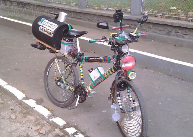 strange looking bicycle