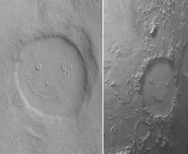 Mars Reconnaisance Orbiter captured this picture from the surface of Mars. Even martians are happy!