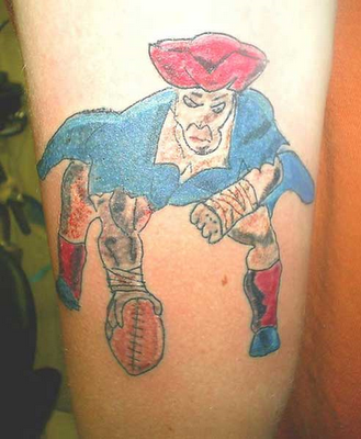 Is that the world's first homosexual pirate zombie football player?
