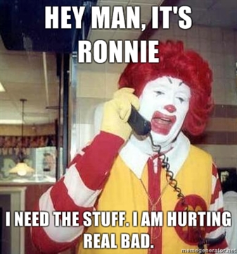 Ronald makes a phone call.