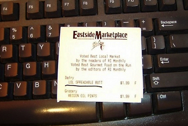 Funny receipts from stores