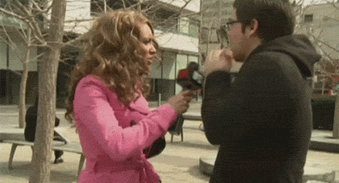 Nicole from MTV Canada gets blood sneezed in her face.