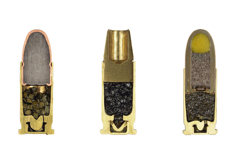 1: British 9mm MkIIz 2: 9x19mm solid brass hollow point 3: 9x19mm tracer or explosive round