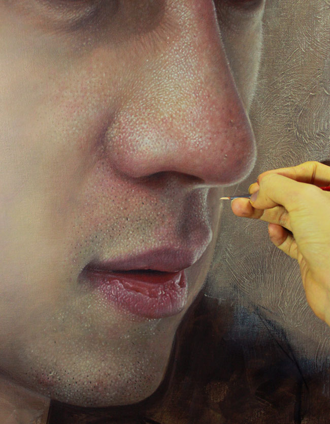 Hyperrealistic Portraits Using Acrylic Paint