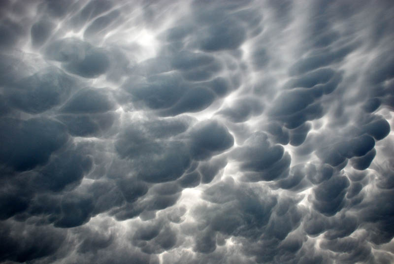 Mammatus clouds: Mammatus are most often associated with the anvil cloud and also severe thunderstorms.