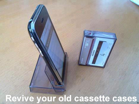 iphone stand - Revive your old cassette cases