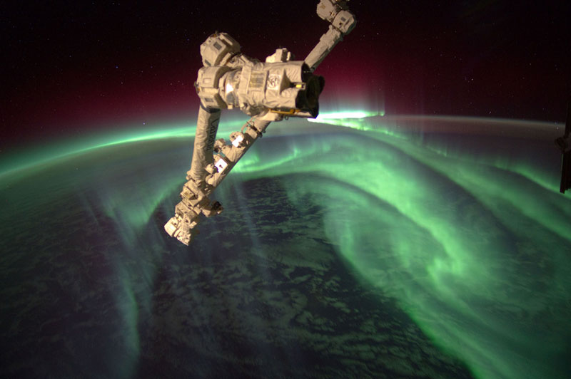 aurora australis from space station