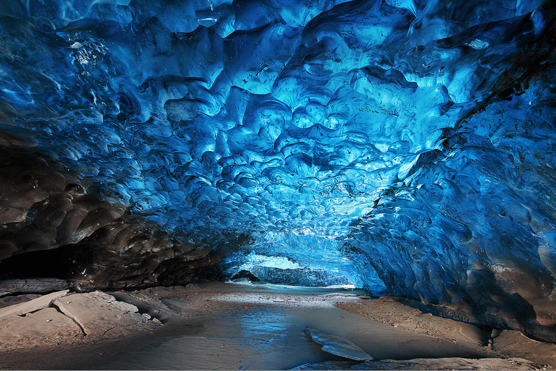 Crystal Ice Cave in Skaftafell, Iceland