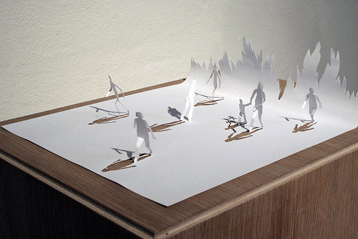 20 Sculptures Cut from a Single Piece of Paper