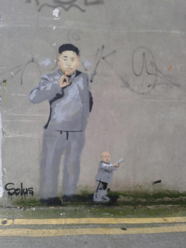 Kim Jong street art in Ireland