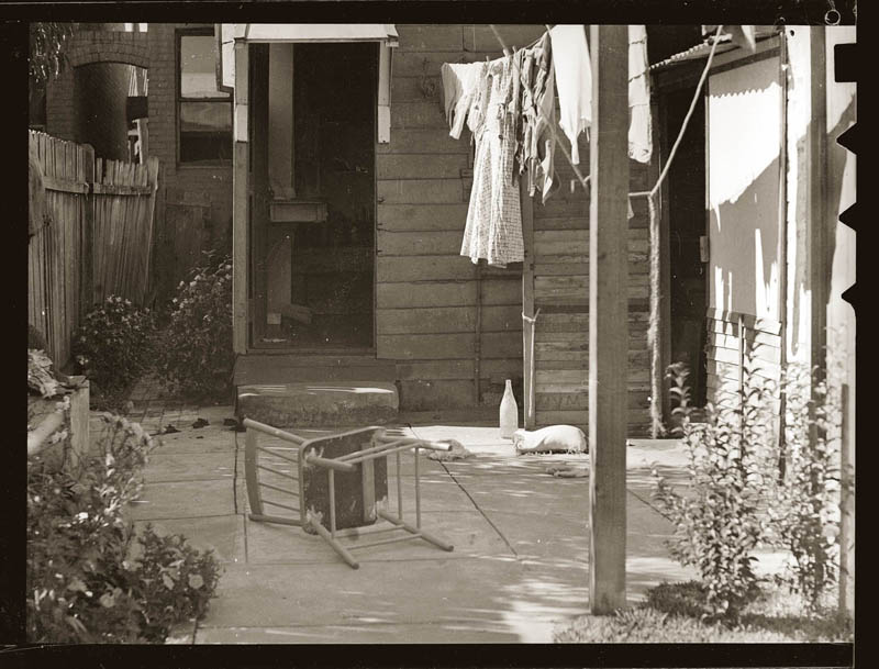 Backyard, scene of attempted suicide, North Sydney  1948