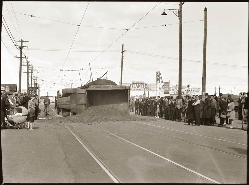 Tram and Coal Truck Collision, early 1940s