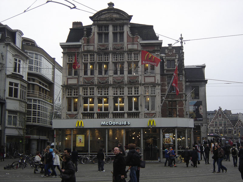 McDonalds in Patershol, Ghent, Belgium