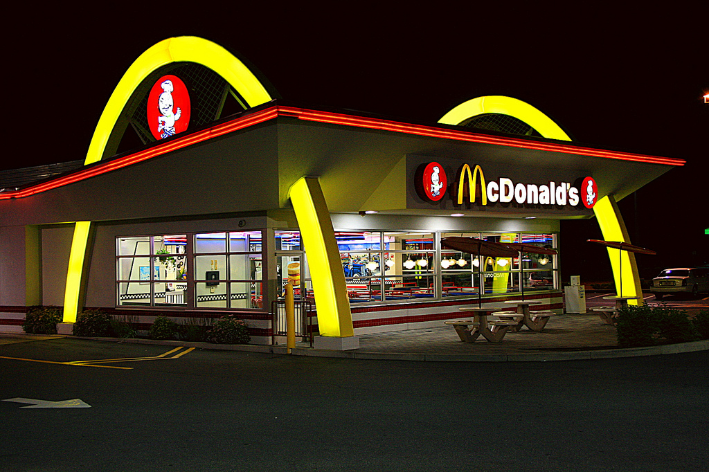 Retro McDonalds in Fairhaven, Massachusetts, USA