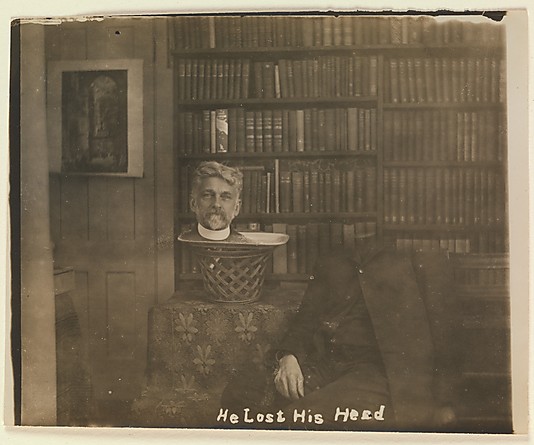 vintage photograph - He Lost His Heed
