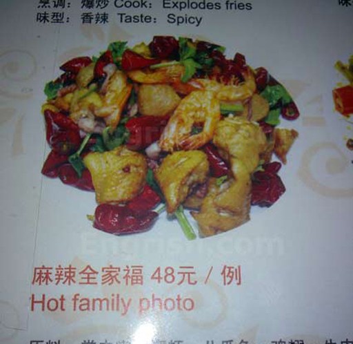 kids menu translation fails - 2 . Cook Explodes fries Taste Spicy 4871 151 Hot family photo