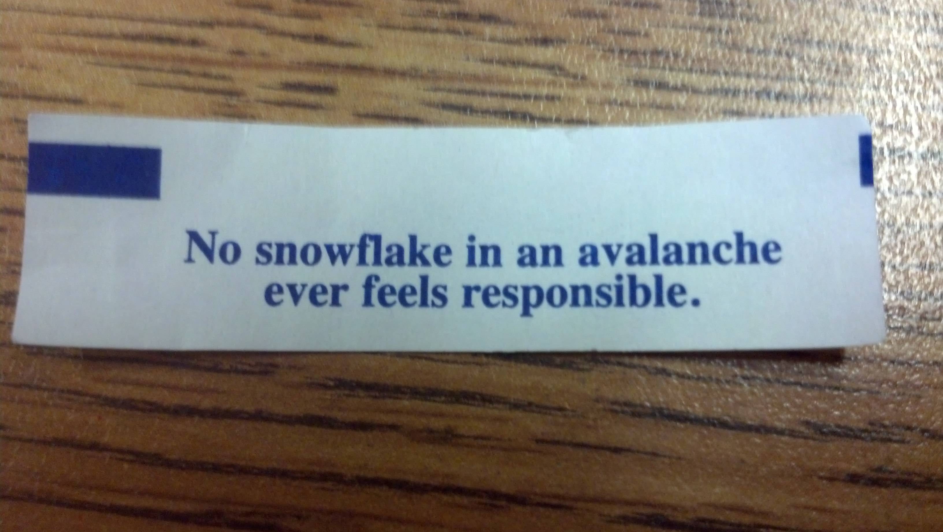 Mind. Blown. By fortune cookie.