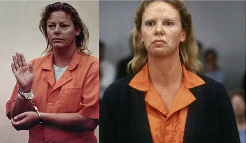Aileen Wuornos vs Charlize Theron in Monster