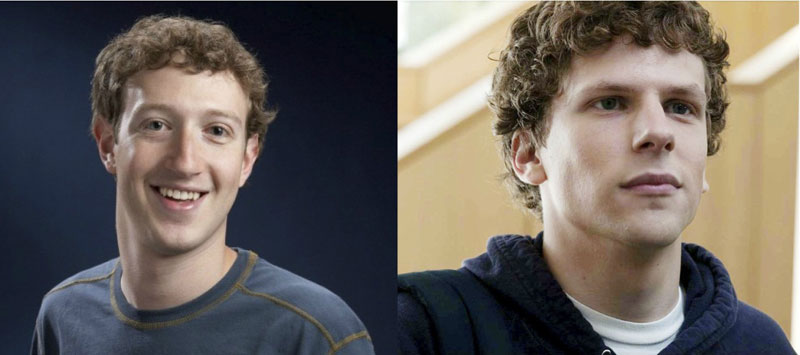 Mark Zuckerberg vs Jesse Eisenberg in The Social Network
