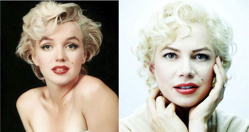 Marilyn Monroe vs Michelle Williams in My Week with Marilyn