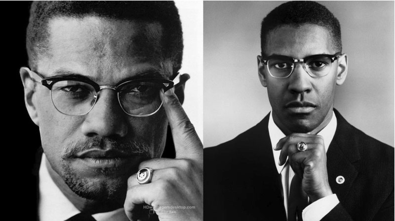 Malcolm X vs Denzel Washington in Malcolm X