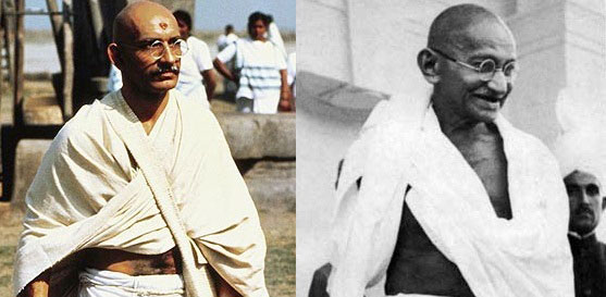Mohandas K. Gandhi vs Sir Ben Kingsley in Gandhi