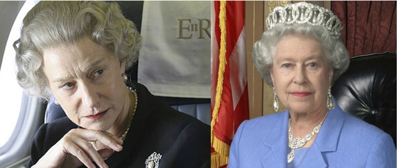Elizabeth II vs Helen Mirren in The Queen