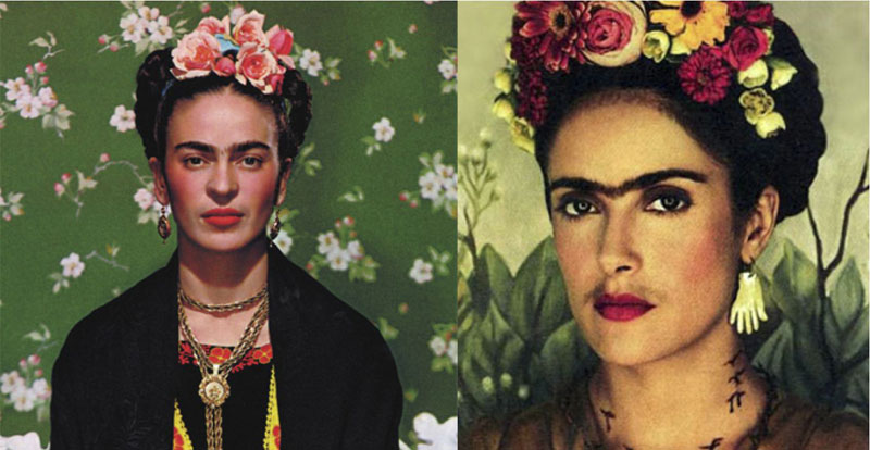 Frida Kahlo vs Salma Hayek in Frida