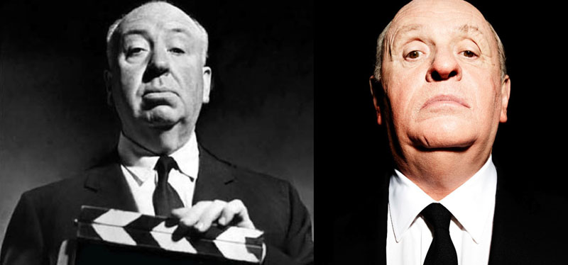 Alfred Hitchcock vs Anthony Hopkins in Hitchcock
