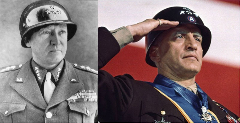 General Geroge S. Patton vs George C. Scott in Patton