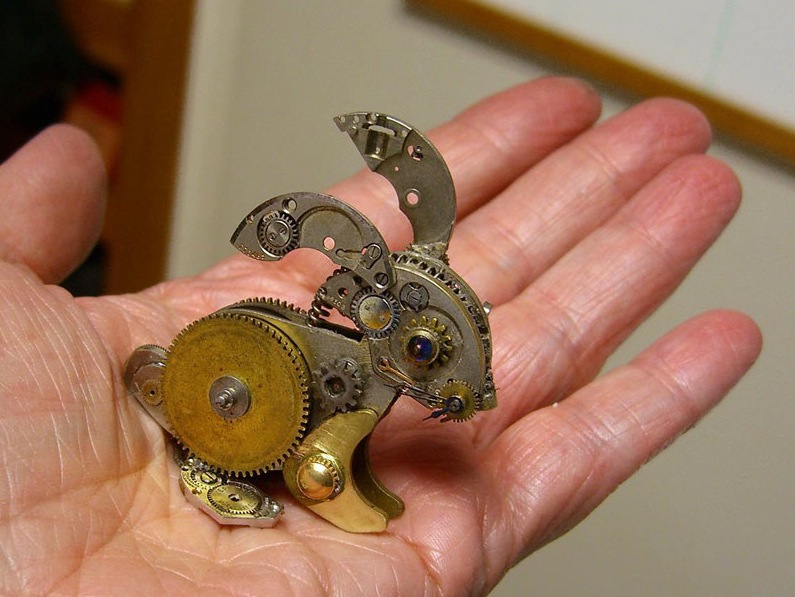 Making Pretty Cool Sculptures Out Of Old Watch Parts