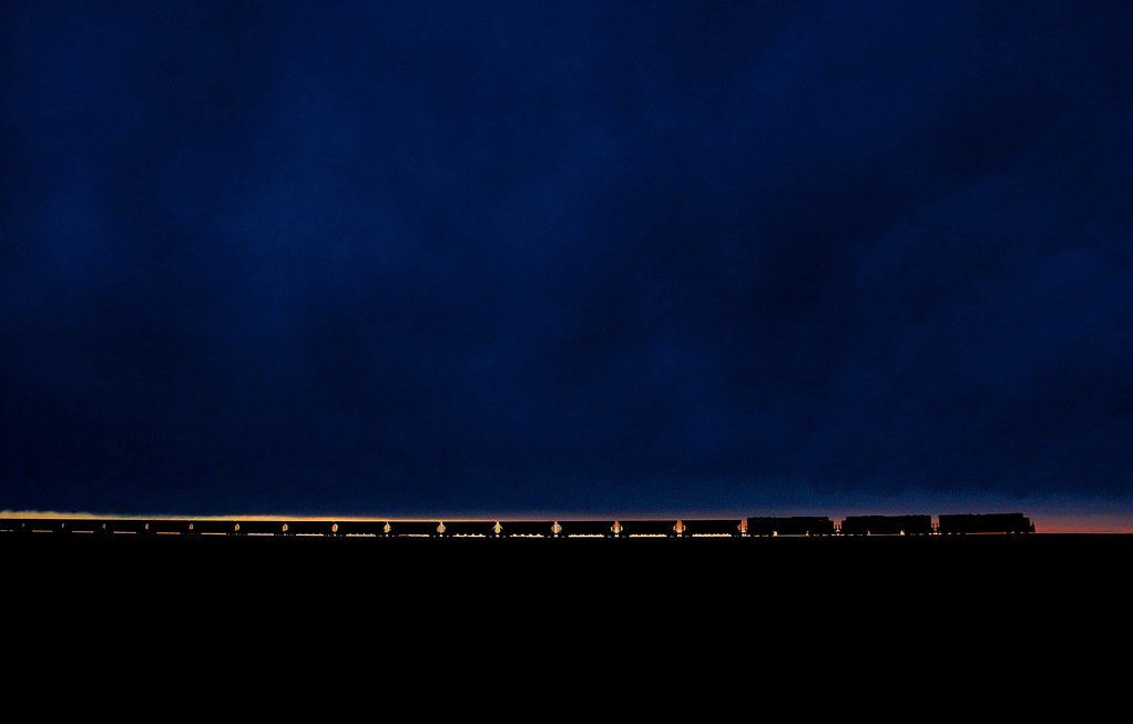 train on the horizon