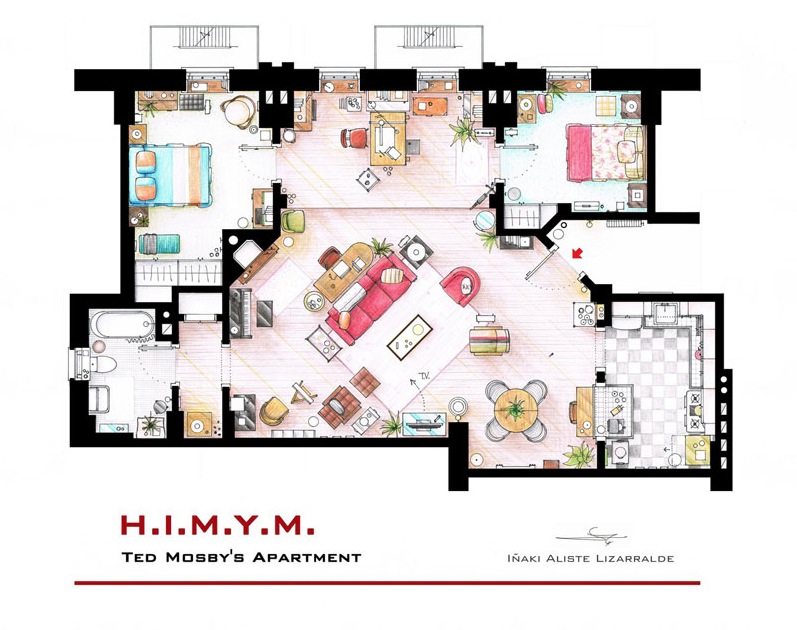 Ted Mosby's Apartment - How I Met Your Mother